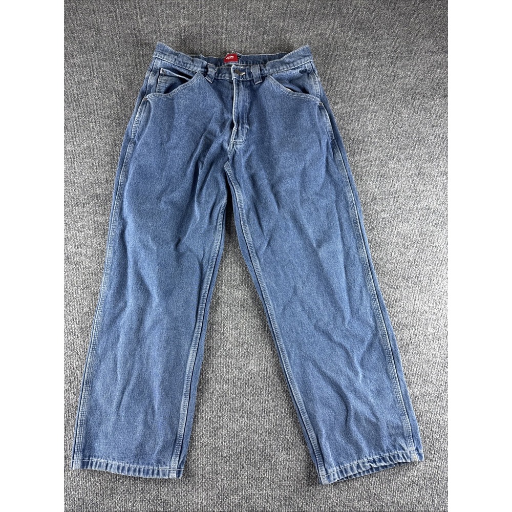 Vans Check-5 Loose Fit Straight Leg Mid-Rise Stonewash Blue Jeans Men's 31